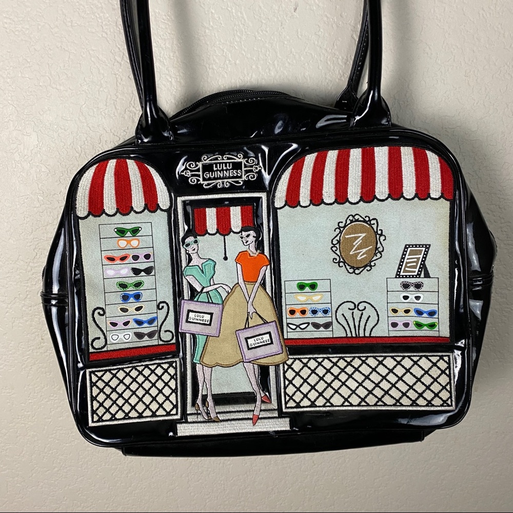 Lulu Guinness Vintage “shop front collection” Purse Handbag. Embroidered! - Picture 2 of 8